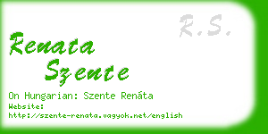 renata szente business card